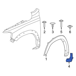 Front Wheel Fender For 2021-2023 <b>RAM</b> 1500 TRX 68443498AA 68443499AA Plastic Replacement Part - Product Image 4