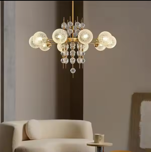 Zèle Éclairage Pendentif Lumières Personnalisé Hôtel Villa Led Plafonnier Suspendu Lustre En Cristal Moderne - Product Image 6