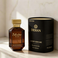 Emballage cosmétique de luxe, flacon de parfum en verre ambré vide de 30 ml, 50 ml, 100 ml, col serti avec bouchon doré