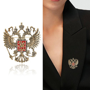 Vintage Animal Broches Metal Lapel Pin Alloy Double Head <span class=keywords><strong>Eagle</strong></span> <span class=keywords><strong>Brooch</strong></span> Pin para homens Mulheres Roupas Decoração - Product Image 3