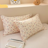 Vente d'usine Ins Style 100% pur coton housse de couette drap de lit quatre pièces ensemble simple dortoir drap de lit housse de couette ensembles