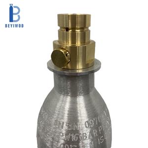 Hızlı bağlantı valfi uyumlu 0.6L <span class=keywords><strong>CO2</strong></span> silindir (TPED) -ev ve ticari köpüklü su/Soda üreticileri için - Product Image 1