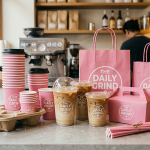 ชุดบรรจุภัณฑ์กาแฟแบบใช้แล้วทิ้ง LOKYO สำหรับขายส่ง แก้วกระดาษแบบใช้ครั้งเดียวสำหรับกา<span class=keywords><strong>แฟ</strong></span>ร้อนและเย็น ปรับแต่งได้ แก้วกระดาษแบบผนังเดียวสำหรับซื้อกลับบ้าน - Product Image 1