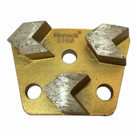 Bloc abrasif diamanté à trois segments en forme d'éventail, épaisseur 10 mm, pour le décapage de revêtements de sol en époxy usagé ou la préparation de surfaces époxy