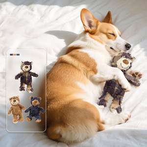 Agresif Chewers anksiyete rahatlatmak için sert Denim ayı köpek oyuncak dayanıklı çiğnemek arkadaşı - Product Image 5