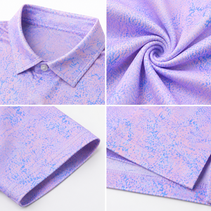 Polo con Estampado Abstracto de Lavanda Morada para Hombre, Ropa de Golf de Alto Rendimiento, Secado Rápido, Casual, Elástico, Venta al Por Mayor, Disponible en Stock, Verano - Product Image 5