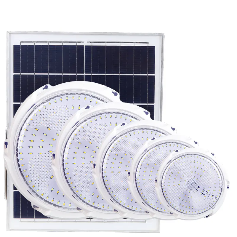 Shingel impermeable Ip65 jardín al aire libre interior 50W 100W 150W 200W 300W luz de techo LED solar inteligente con control remoto