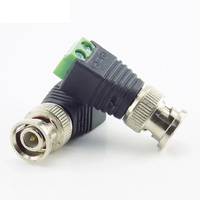 Coax CAT5 BNC Male Connector Plug DC Adapter Balun Connector for CCTV Camera Security System Surveillance Accessories