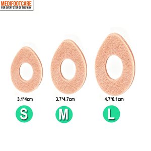 Coussinets anti-callosités en feutre doux en forme de cœur pour le dessous du <span class=keywords><strong>pied</strong></span>, coussinets adhésifs pour cors aux pieds, soulagement de la douleur au talon et aux orteils - Product Image 2