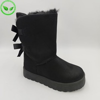 Chaussures d'hiver pour femmes, bottes personnalisées OEM et ODM, semelle plateforme en fausse fourrure, antidérapantes, chaudes et thermiques