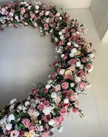 Panneau floral en soie artificielle SPR 3D de qualité supérieure, enroulable, pour arche de mariage, toile de fond décorative, en vente