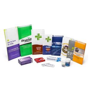 薬のためのカスタム印刷された白いクラフト薬局処方紙袋 - Product Image 3