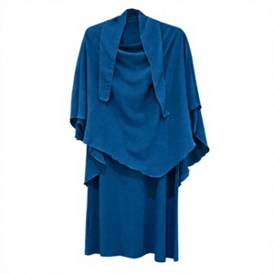 Nouveau Voile de Prière Islamique Uni à Nouer au Dos pour Femmes Musulmanes, en Chiffon Voile 3 Couches, Longueur au Sol, Style Uttar Pradesh - Product Image 1