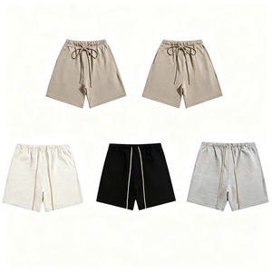 Pantalones Cortos Deportivos de Verano para Hombre, Estilo Americano, Casuales, de Alta Calidad, 100% Algodón, con Cordón Ajustable, Serie Streetwear - Product Image 1