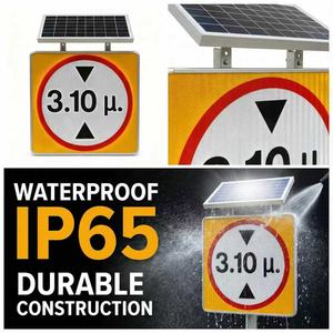 لافتة تحذيرية تعمل بالطاقة الشمسية من جوانجان، مصنوعة من الألومنيوم العاكس مع حد للارتفاع للاستخدام في الطرق السريعة - Product Image 2