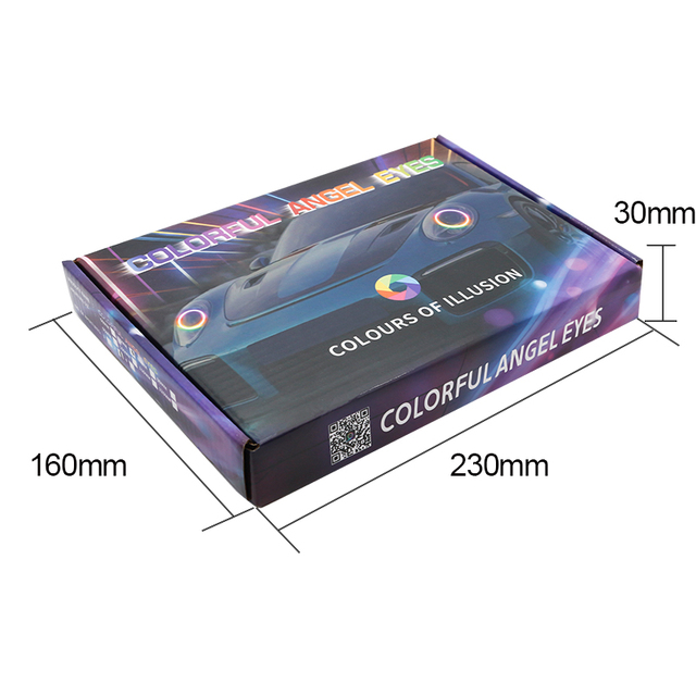 Symphony Color 1Pair Angel Eyes Halo Rings 60/70/80/90/100/110/120 MM Car Led Cotton Lights 12v Circle Ring Light