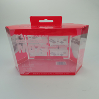 Boîte en plastique pvc transparente hexagonale personnalisée imprimée Boîtes hexagonales translucides en PP givré emballage avec suspension