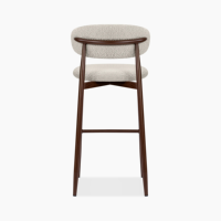 Tabourets de bar modernes sans accoudoirs Tabourets de bar à hauteur de comptoir Tabourets de comptoir rembourrés avec pieds en bois pour îlot de cuisine Salle à manger