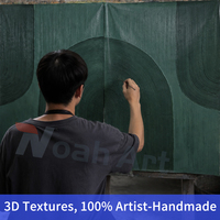 Art mural en plâtre 3D fait main original Wabi Sabi, peinture sur toile texturée minimaliste pour salon, décoration d'hôtel, taille personnalisée
