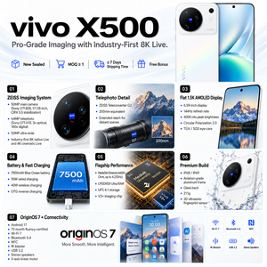 Teléfono Android 2026 Original 5G vivo X500 Dimensity 9600M 50MP LYT-828 64MP Teleobjetivo 8K Live 120Hz AMOLED - Product Image 3