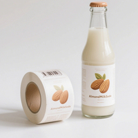Étiquette personnalisée en rouleau autocollante, écologique, imperméable, pour bouteille de complément alimentaire, en vinyle, papier synthétique BOPP, finition mate, pour emballage