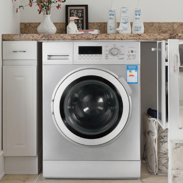 Factory Supply Stainless Steel Front-Loading Automatic Washing Machine 60Hz Electric Power Source for Household Use