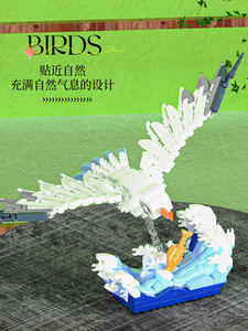 Little Bird Series 1:8 plástico ABS Micro ensamblaje de partículas bloques de construcción juguete loro Urraca <span class=keywords><strong>Gaviota</strong></span> águila niños - Product Image 3