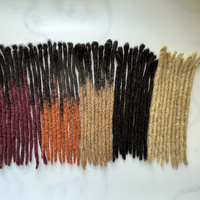 Usine Grossiste Indien 100 % Cheveux Humains Vierges Noirs Afro Extension Noir Permanente Locs Femme Fait Main Crochet Dreadlocks