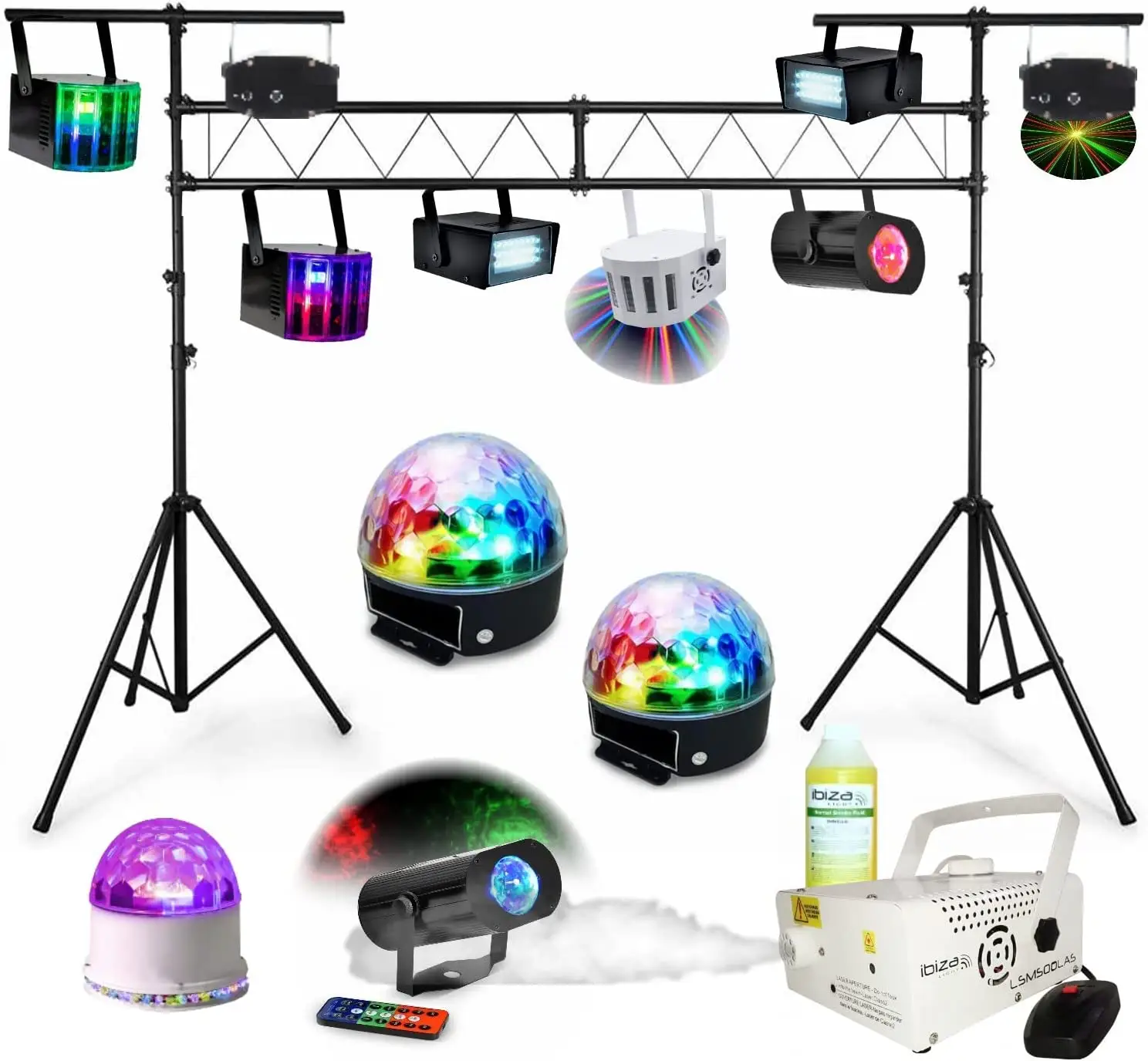 Audio Mobile DJ Light Stand 10 Foot Length Portable Truss Lighting System with T-Bar