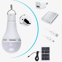 Lampe Portable alimentée par panneau solaire d'extérieur, ampoule LED solaire Rechargeable, lampes de Camping pour tente randonnée pêche