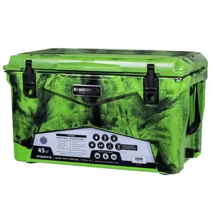 camo नल Suppliers-शिपिंग से हमें गर्म बिक्री नल के साथ डेरा डाले हुए बर्फ कूलर बॉक्स 45l rotomolded कूलर बॉक्स