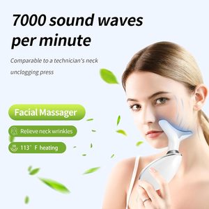 0728 Rechargeable Face Lift <b>Massager</b> Vibration Heating Microcurrent Facial Lifting Device Portable Skin Care <b>Tool</b> for Daily Use - Product Image 1