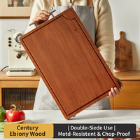 Planche à découper en bois d'acacia de qualité supérieure, robuste, en grain de bois traversant, pour chef professionnel, préparation de viande en cuisine