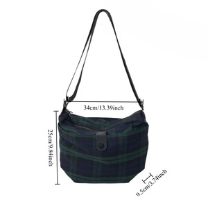 Sac bandoulière tendance grande capacité, décontracté et polyvalent pour l'extérieur, sac à main simple à fermeture éclair, sac fourre-tout - Product Image 4