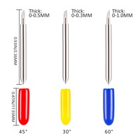 5 uds. Cuchillas de repuesto de carburo de tungsteno de 45/60 grados para Roland para cortador de cuchillas de plotter con corte rápido y afilado