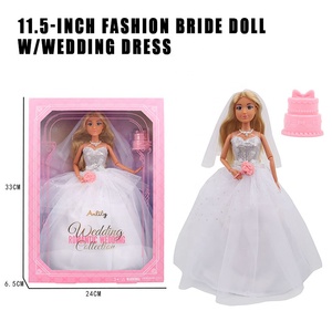 Poupée de mariée blanche avec long voile, robe de soirée princesse en dentelle blanche pour poupée de 11,5 pouces - Product Image 2