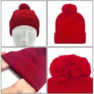 Gorro de lana tejido para mujer, para otoño e invierno, cálido, grueso, con logo personalizado y pompón. - Product Image 2