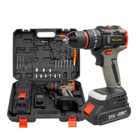 Perceuse à percussion sans fil multifonction portable 21V au lithium à vitesse variable avec moteur sans balais, outils à main compatibles OEM