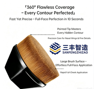 2 + 1 ชุดแปรงแต่งหน้าแบบผสมผสานฟองน้ำและแปรงปัดแป้ง - Product Image 3