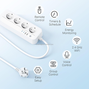 Tuya thông minh Power Strip với 2 USB 2 loại C mở rộng ổ cắm 4 cổng đầu ra 16A Đánh giá hiện tại Wifi Ổ cắm ổ cắm - Product Image 4