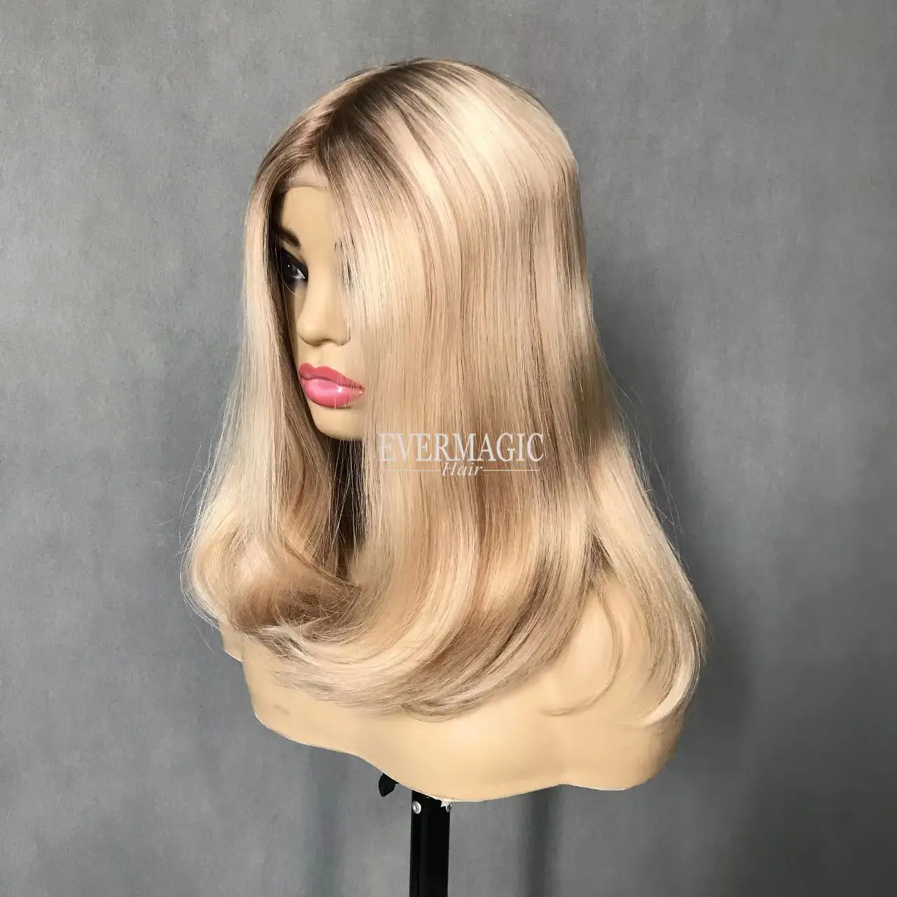 New Arrival New Style Medical Wigs Mono Top With Back Weft Human Virgin Hair #T8/25 Ombre Blonde Color Straight Women Short Wig