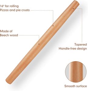 <span class=keywords><strong>Tapis</strong></span> de cuisson en <span class=keywords><strong>silicone</strong></span> avec rouleau à pâtisserie en bois de hêtre Rouleau à pâte à pâtisserie rouge <span class=keywords><strong>pour</strong></span> pizza tarte pâtes biscuits-Outils de pâtisserie de qualité supérieure - Product Image 5
