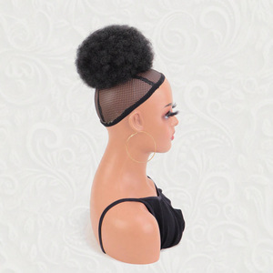 Moño de Cabello Sintético Miss, Fibra de Alta Temperatura, Color Sólido, Peluca de Moda con Flequillo FB111213 - Product Image 2