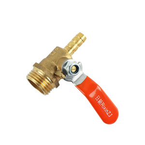 Brass Ball Valve 1/2 In Threaded Gas Cut Off Type With Orange Handle For Air Flow Control - Product Image 5