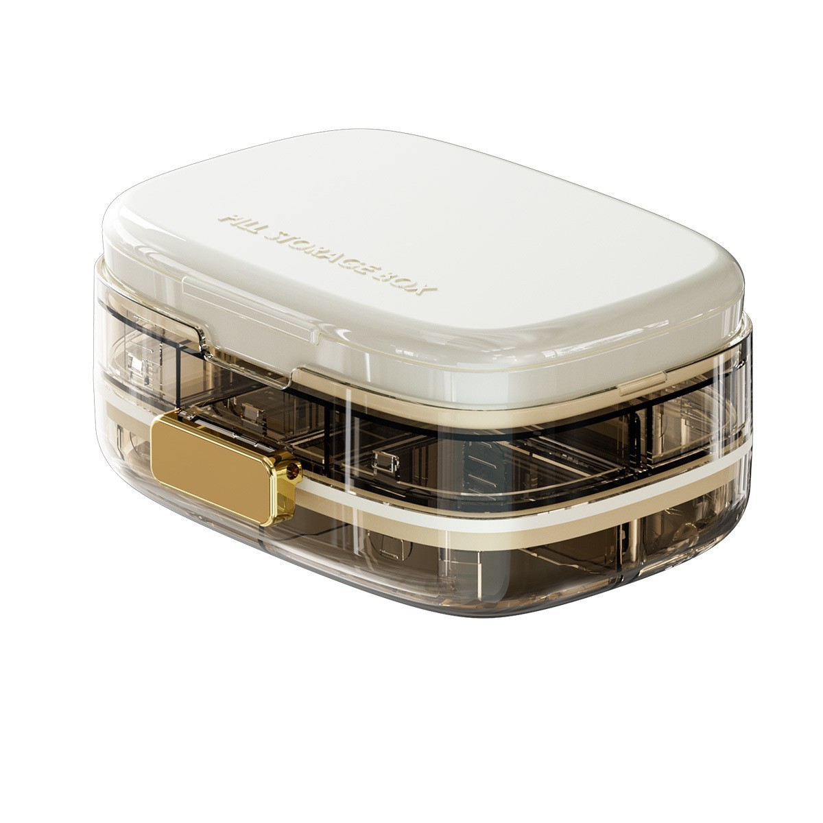 To Ben Ten-Compartment Medicine Box [White]