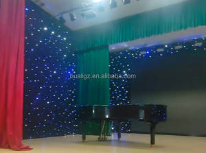 3*6M LED escenario cielo estrellado Fondo cortina teatro Gran cortina <span class=keywords><strong>Hotel</strong></span> boda Fondo cortina estrellado blanco azul emisión - Product Image 6