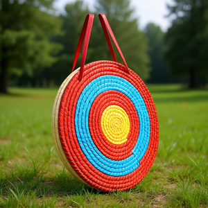 Cible de tir à l'arc ronde en paille solide à 5 couches pour la pratique de la chasse en extérieur - Product Image 2
