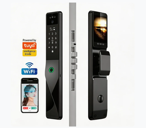 Serrure intelligente Tuya WiFi avec reconnaissance faciale 3D et empreinte digitale, déverrouillage en 0,5 <span class=keywords><strong>seconde</strong></span>, entrée sans clé, en alliage d'aluminium <span class=keywords><strong>pour</strong></span> porte d'entrée - Product Image 1