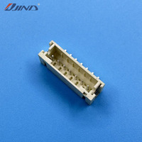 Connecteur SMT vertical à 90 degrés JINDA PH-LT-7AW 2,0 mm à 7 broches, boîtier en nylon, laiton étamé, pour montage sur carte PCB, terminal SMT LED