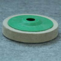 Disque de polissage robuste avec support en plastique stable, roue de polissage en feutre de laine à dos plastique